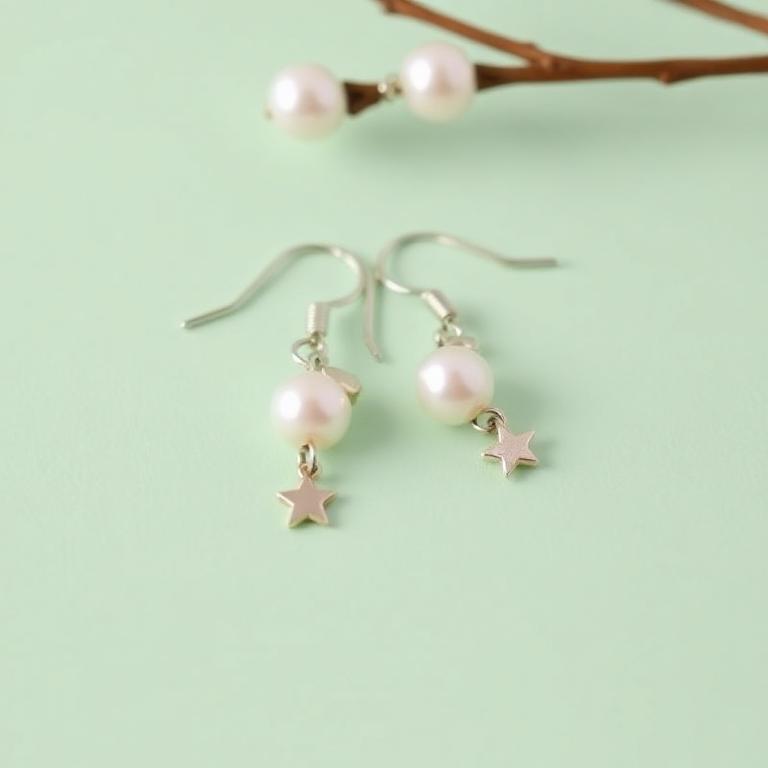 Pretty Pearl Charm Earrings