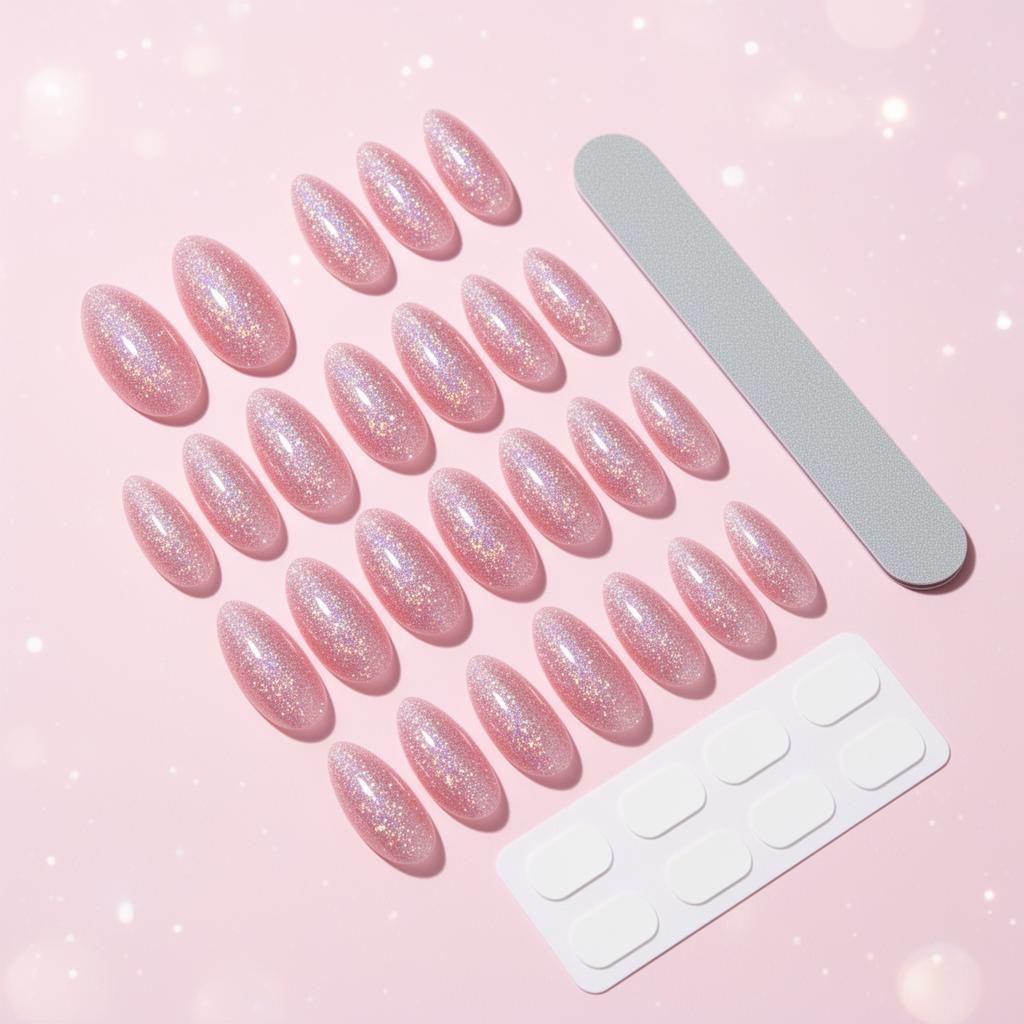Dreamy Glitter Press-On Nails