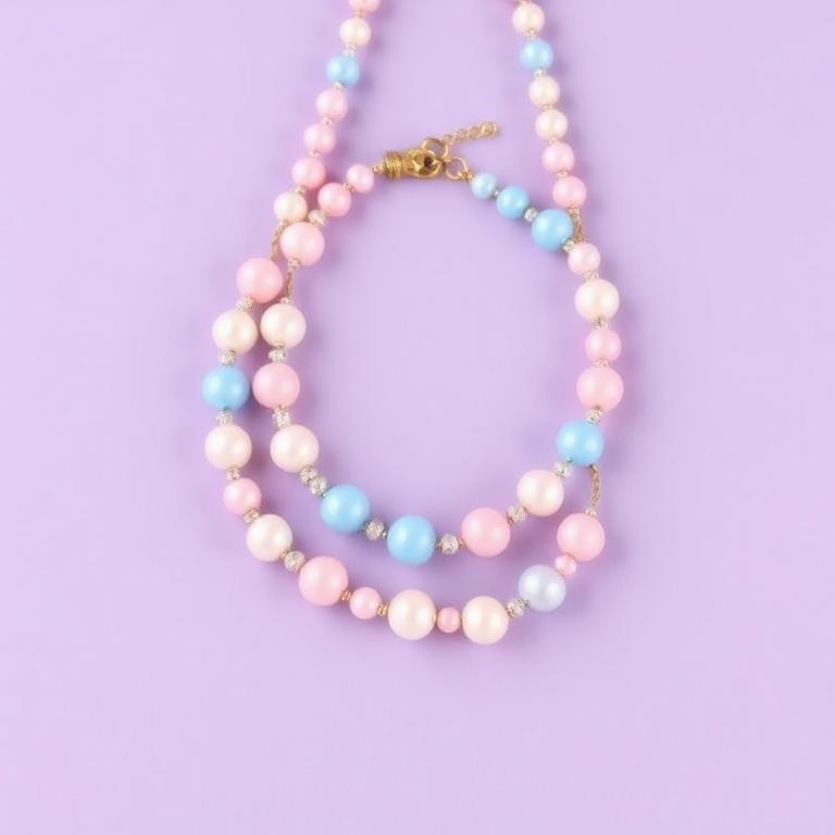 Cotton Candy Bead Necklace